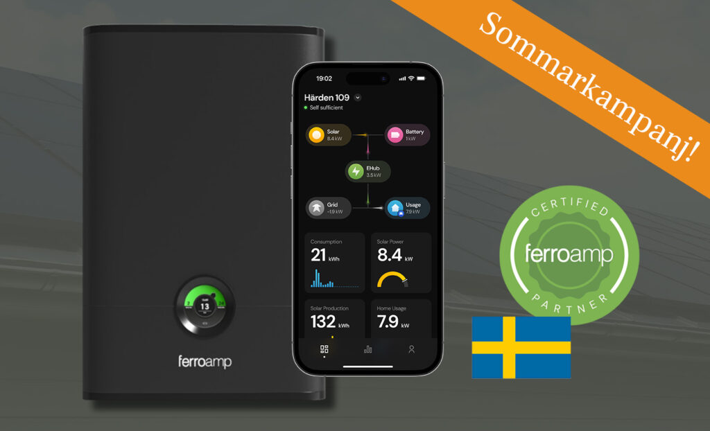 Solceller och batterier sommarkampanj Ferroamp